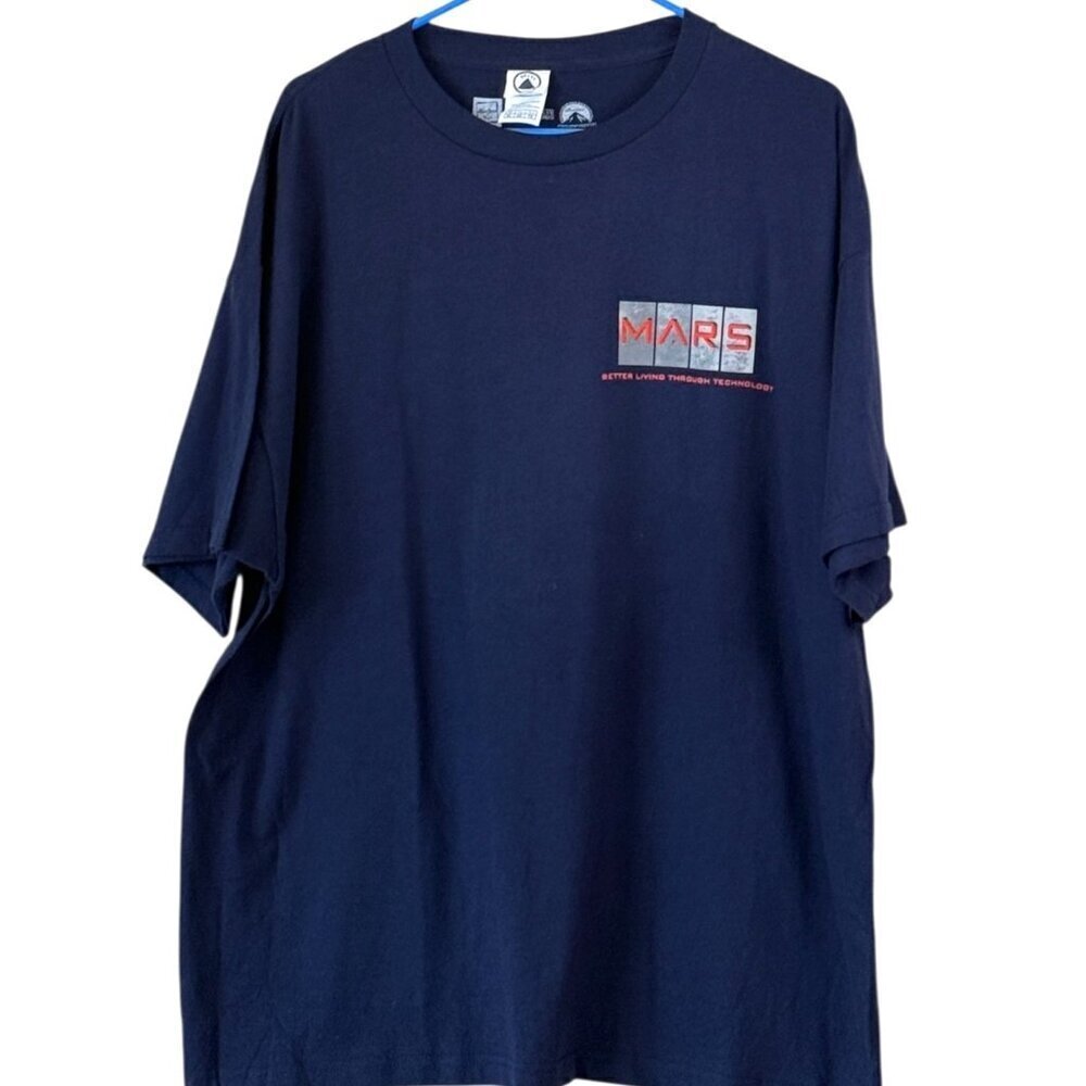 Delta Mars Better Living Through Technology Promotional Tee Shirt Navy Size XL